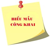 Các biểu mẫu công khai năm học 2019 - 2020