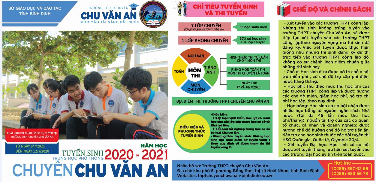 Tuyển sinh vào lớp 10 Trường THPT chuyên Chu Văn An